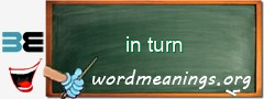 WordMeaning blackboard for in turn